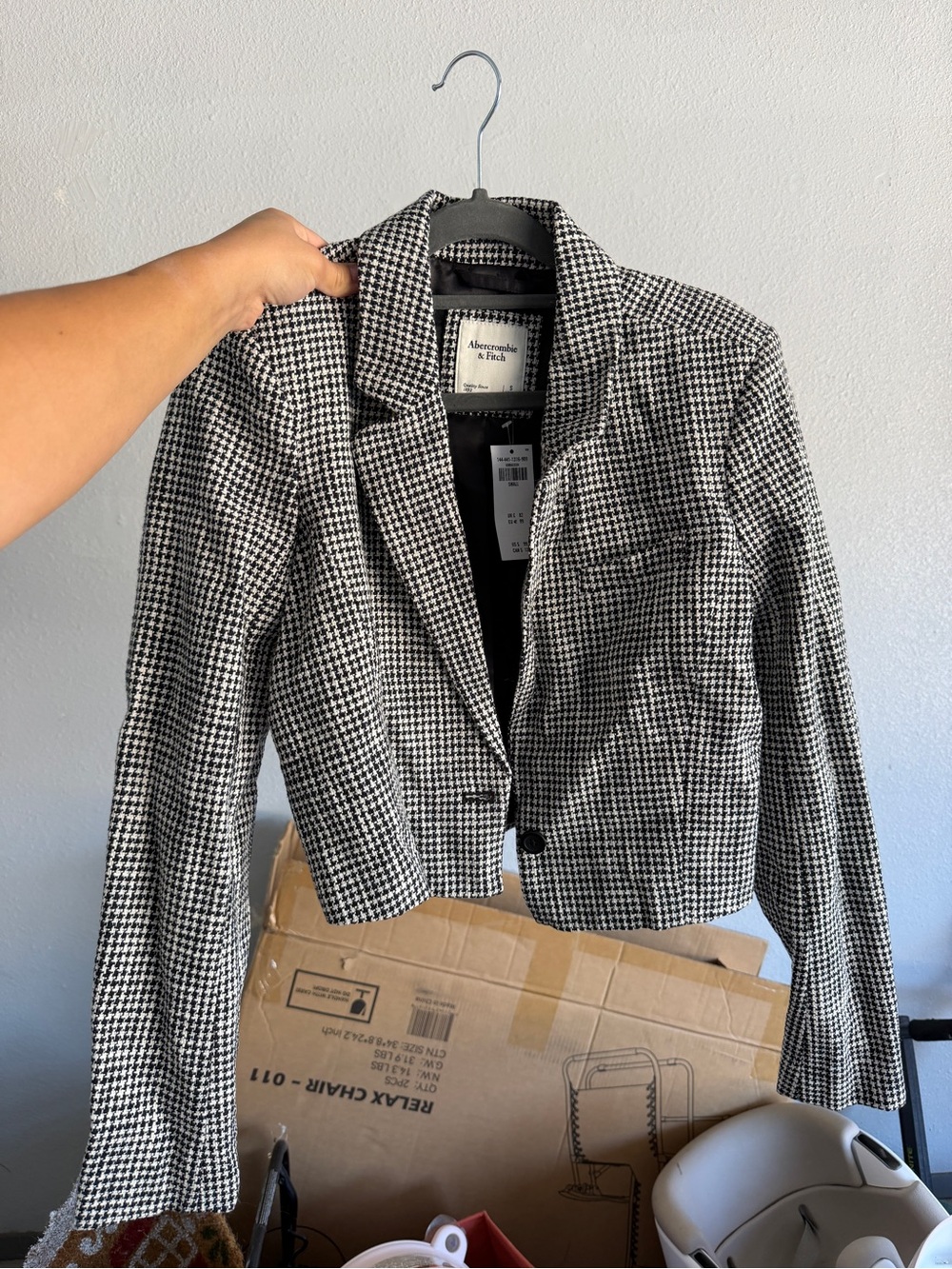 Abercrombie & Fitch Houndstooth Blazer Mini Skirt Set Small NWT/NWOT
